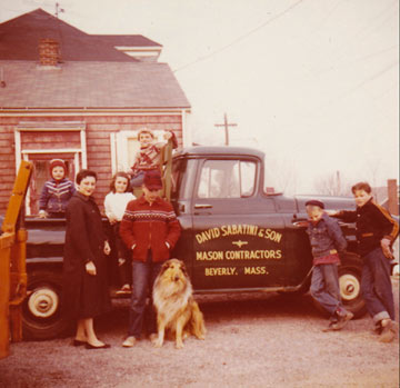 The Sabatini family in the 1950s beside the company truck